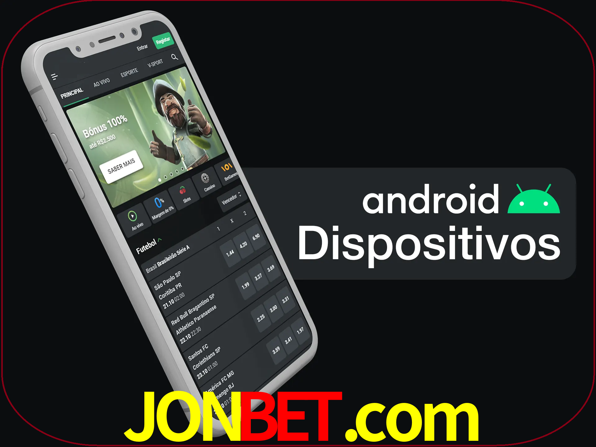 O aplicativo suporta a maioria de todos os dispositivos Android.